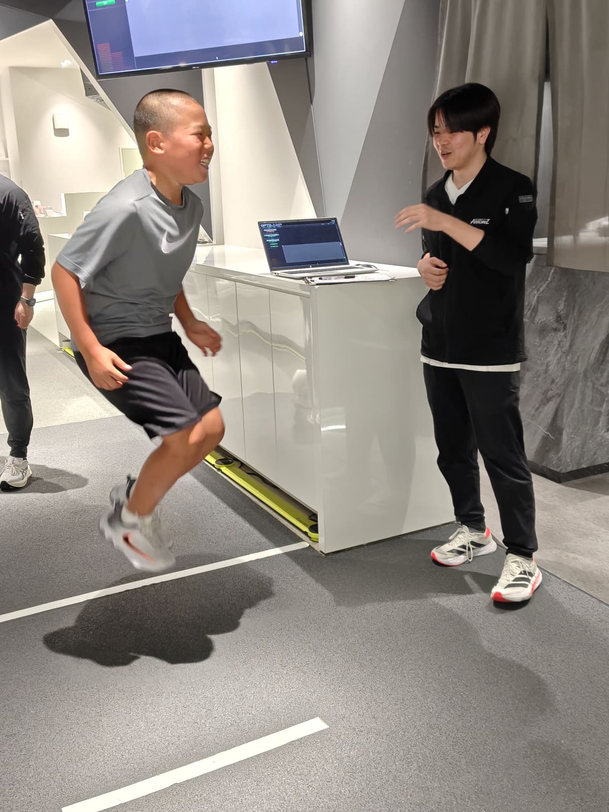 有酸素運動測定の様子